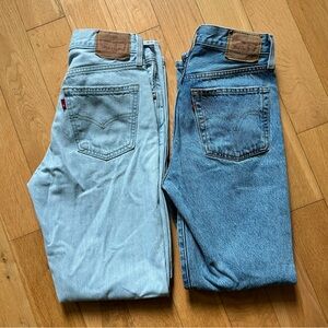 Levi’s 501s & Low Pro Straight Jeans (2) - sz 25